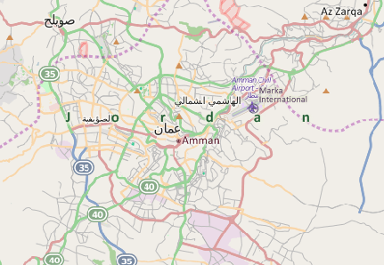 Amman, Jordan map