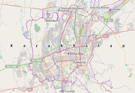 Alma-Ata, Kazakhstan map
