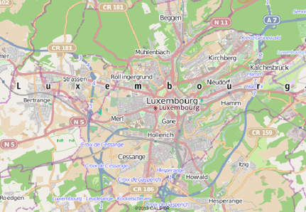Luxembourg, Luxembourg map