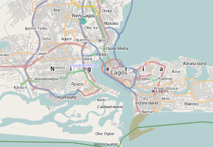Lagos, Nigeria map