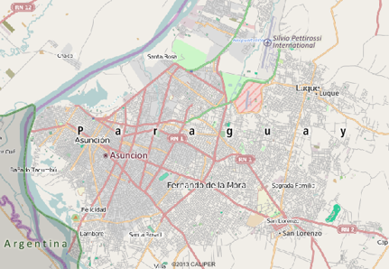 Asuncion, Paraguay map