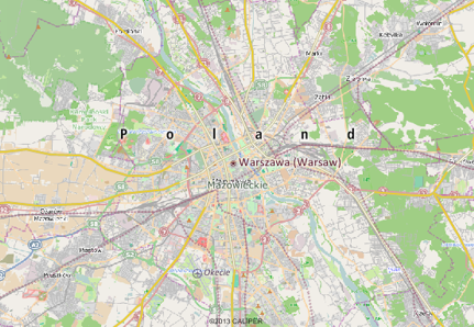Warsaw, Poland map