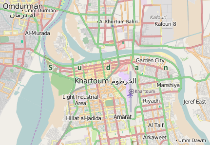 Khartoum, Sudan map
