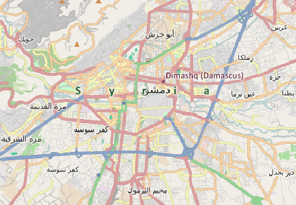 Damascus, Syria map