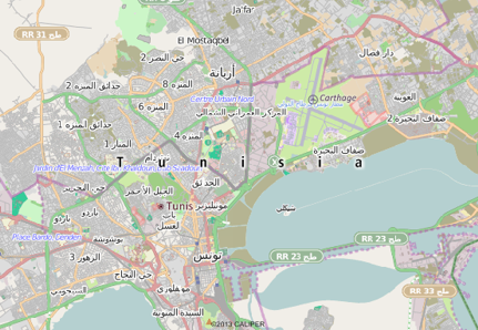 Tunis, Tunisia map