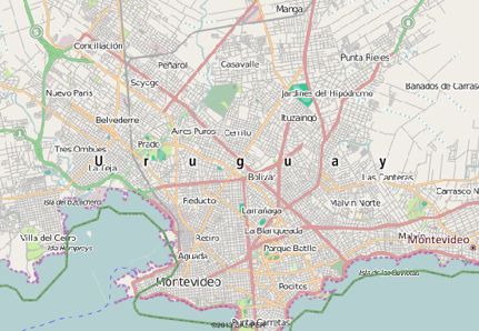 Montevideo, Uruguay map
