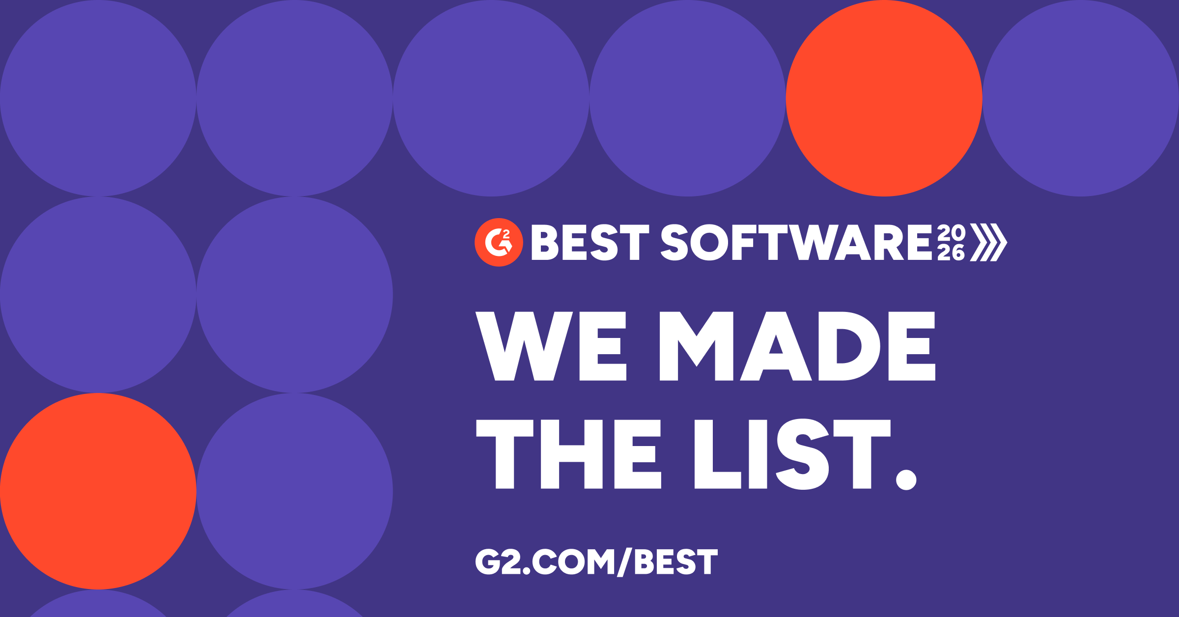 G2 Best Software 2026: We Made the List