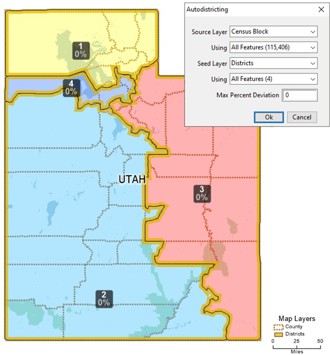 Maptitude for Redistricting Autodistrict
