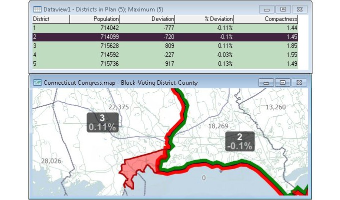 Maptitude for Redistricting editing layer and labels