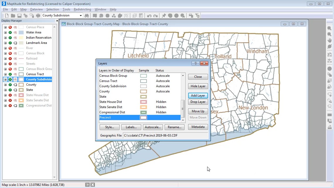 Exporting a district layer