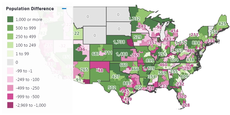 Census Differential Privacy Population Change