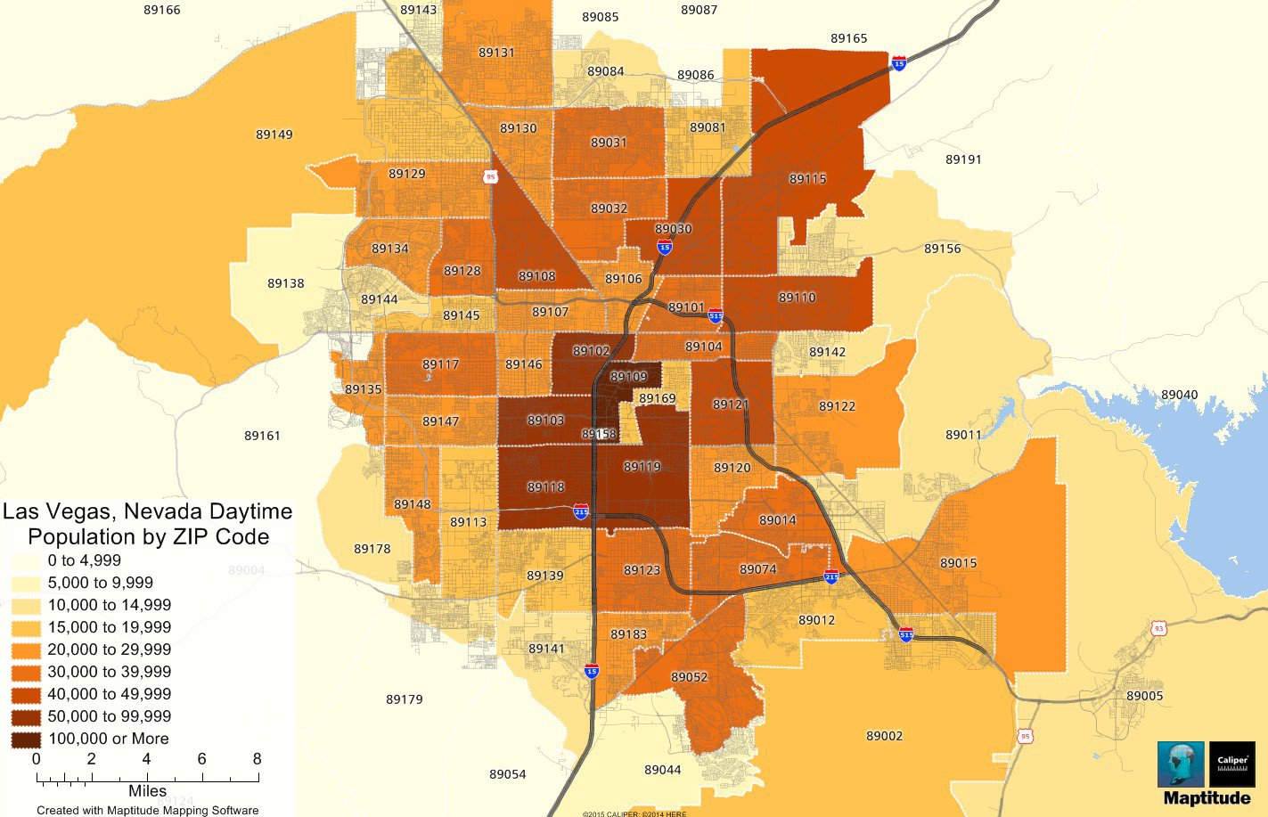 Maptitude Map Daytime Population