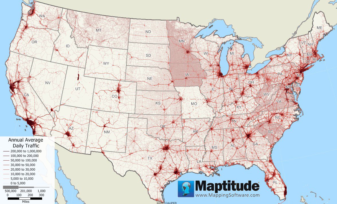 Traffic Volume Map