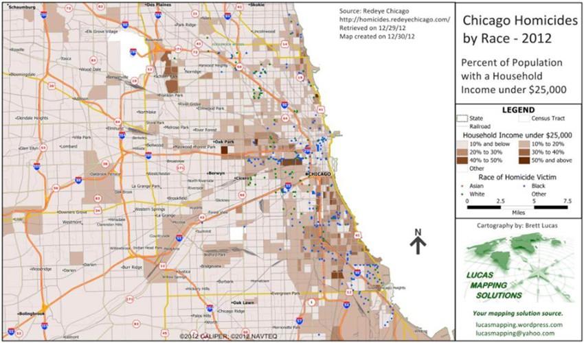 Chicago Homicides by Race Maptitude Map