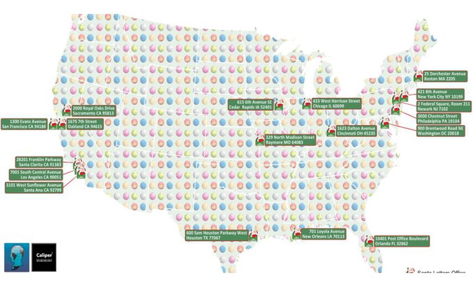 Letters to Santa Post Offices