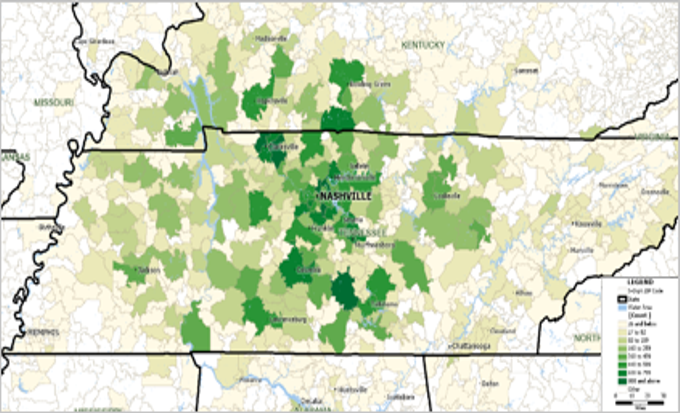 Vanderbilt Hospital Patiend Distribution