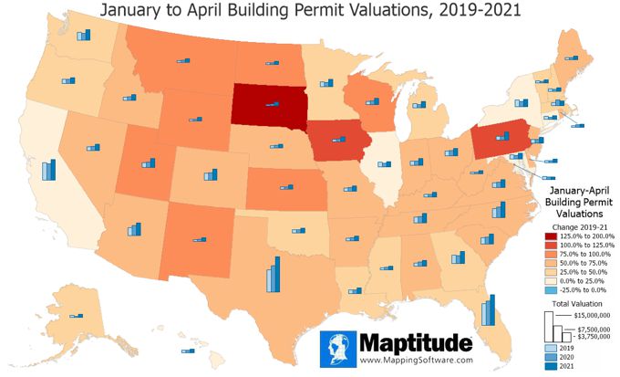 Building Permit Valuations Map