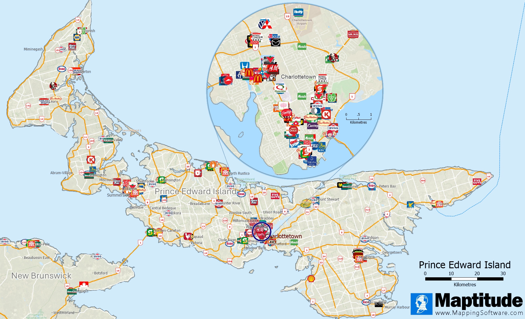 Maptitude mapping software includes free business layers for 2025 in the United States, Australia, Canada, Europe, and the United Kingdom