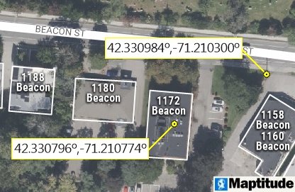 Coordinate geocoding
