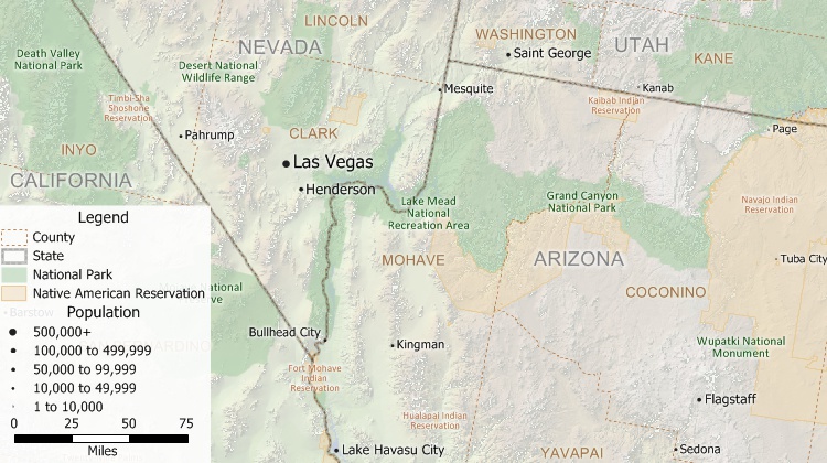What is cartography/cartography definition: Maptitude map showing the features and political boundaries in the American Southwest