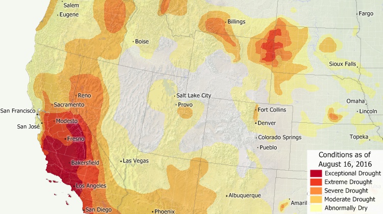 What is a drought/drought definition: Maptitude map software map showing areas in drought