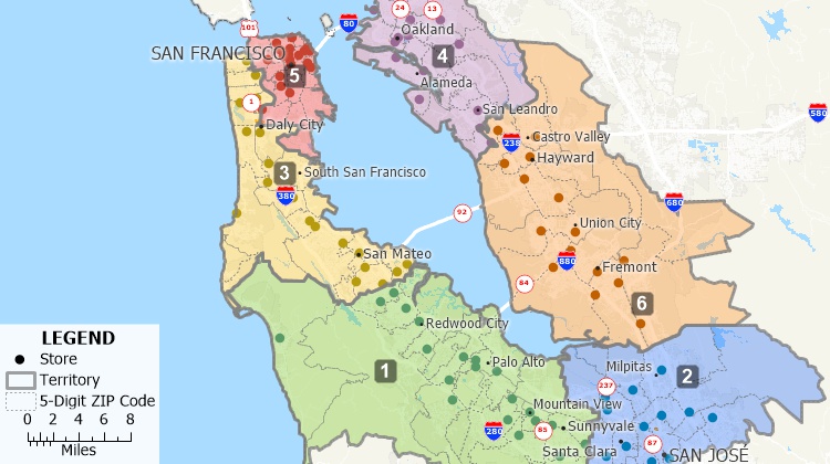 GIS Logistics software map