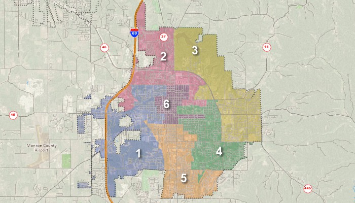 City council redistricting map