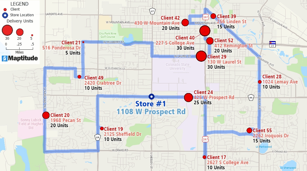 Custom map labels in a Maptitude map