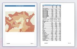 Drive-time map with demographics report
