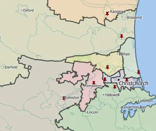Maptitude GIS territory map with territories created from states and provinces using Maptitude GIS mapping tools