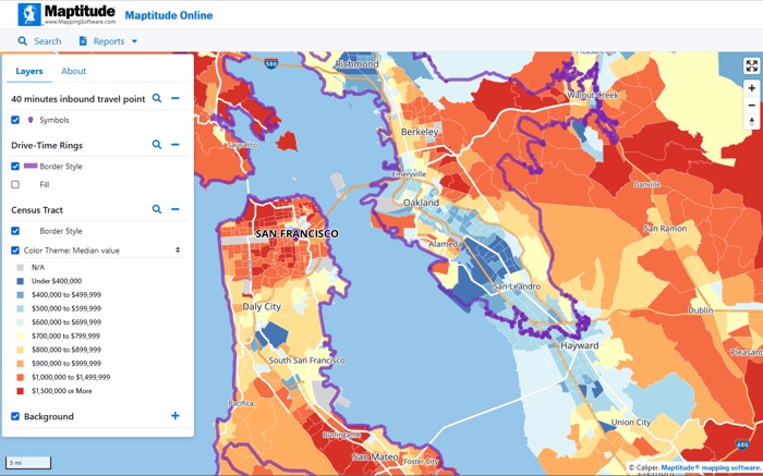 Maptitude Leaflet Maps Alternative - Leaflet Alternative sample map