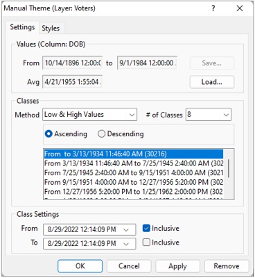 Maptitude for Redistricting Manual Theme Options