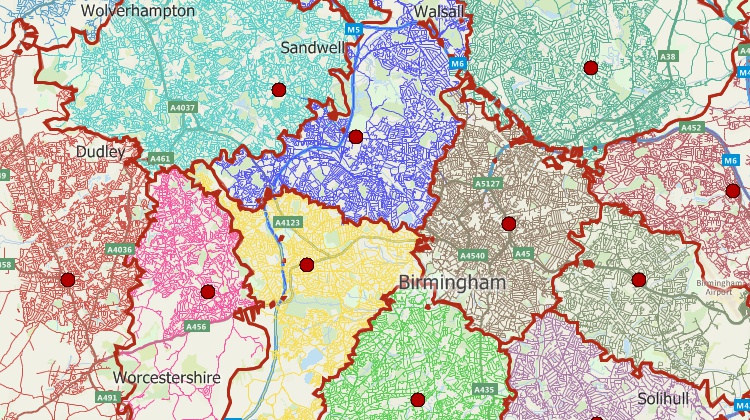 Maptitude Logistics Case Study Map
