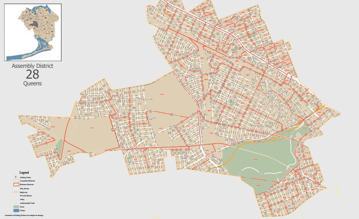 Maptitude election district map of New York Assembly district