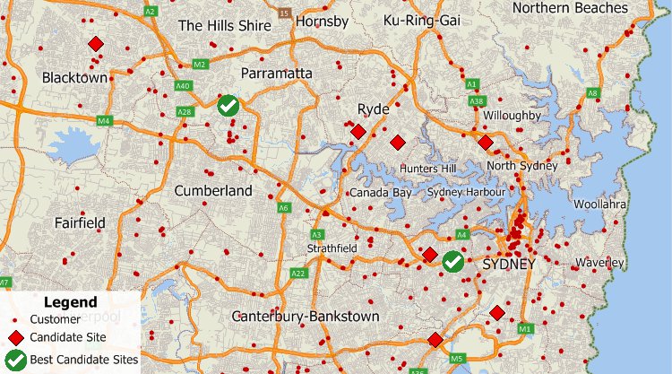 Location technology software for facility location