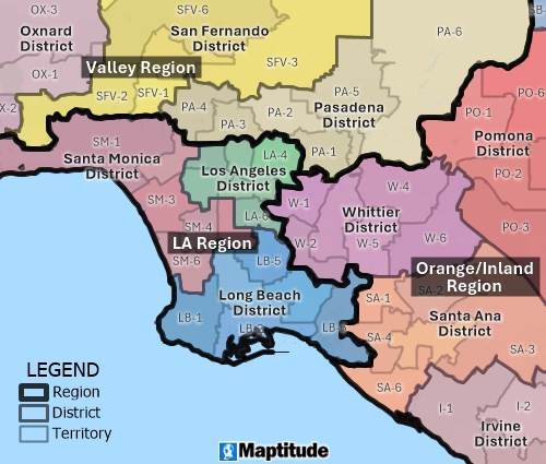 Build custom sales territories and districts