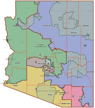 Maptitude Arizona Districts Map