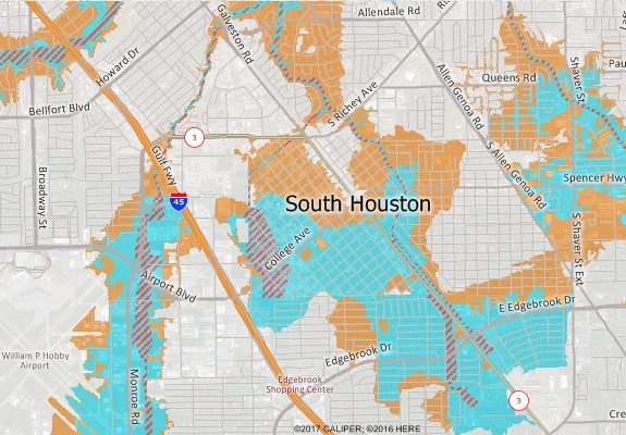 Flood map analysis with Maptitude geothinQ replacement