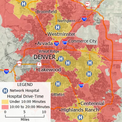 Perform hospital mapping and create health care territories