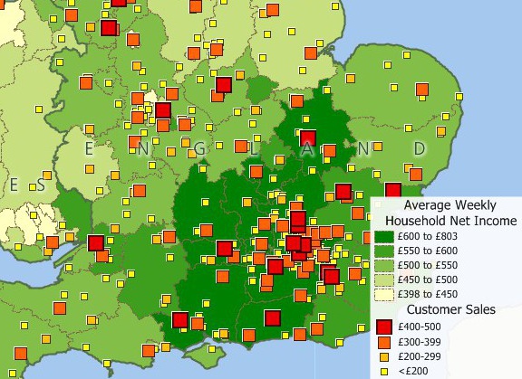 Heatmapping on area and point layers in a single map