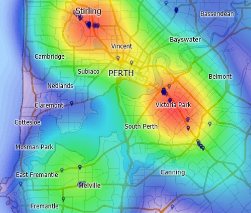 Maptitude Australia Mapping Application - Maptitude Mapping Software Heat Map Au 