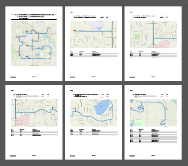 Maptitude routing report