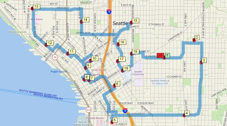 Alternative to REGIS Sites USA - Maptitude route map