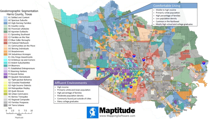 Maptitude business mapping software