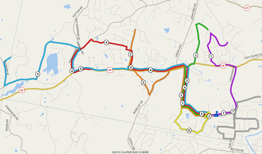 School bus routing map