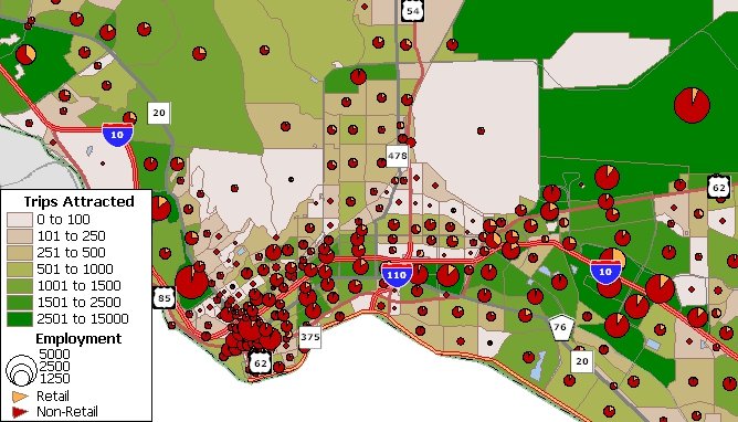 What is Trip Generation/Trip Generation Definition: Trip generation results from TransCAD Transportation Planning Software