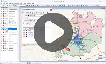 Tutorial video: modifying territories with Maptitude Territory Manager