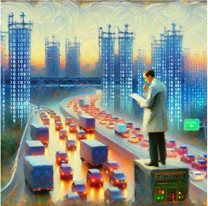 AI generated image of traffic