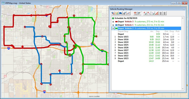 Vehicle Routing with Maptitude