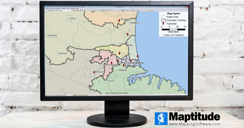 The territory mapper can build custom sales territories